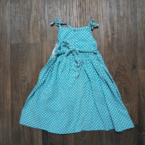 Marmellata Girls Polka-dot Smocked Dress with Crochet Flamingos. - Picture 6 of 14